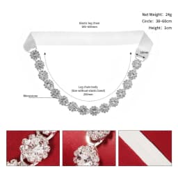 Efily Rhinestone Wedding Garter Belt Bride Accessories for Women Crystal Bridal Lace Garter Leg Ring Loop Party Bridesmaid Gift
