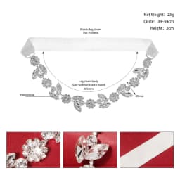 Efily Rhinestone Wedding Garter Belt Bride Accessories for Women Crystal Bridal Lace Garter Leg Ring Loop Party Bridesmaid Gift