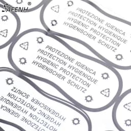 75pcs Adhesive Bikini Try On Sticker Labels Diy Crafts Transparent Hygiene Label Clear Tape Swimwear Lingerie Underwear