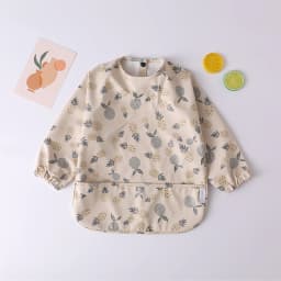 Baby Kids Toddler Long Sleeve Scarf Waterproof Art Smock Feeding Bib Apron Pocket Infant Boys Girls Burp Cloth Bandana Bibs