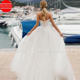 Strapless Princess Ball Gown Lace Wedding Dresses For Women 2023 Bride Floor Length Vestidos De Novia Suknia Ślubna Robe Mariage