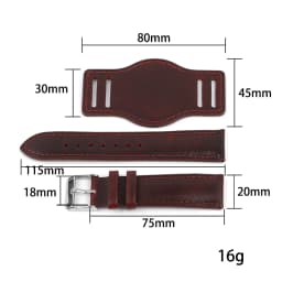 Oil Wax Leather Bund Strap 18mm 19mm 20mm 21mm 22mm Watchband Blue Wristband with Mat Handmade Genuine Leather Watch Accessories