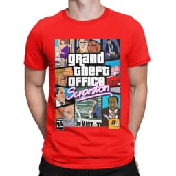 Grand Theft Office Scranton Men T Shirt The Office Fashion Tee Shirt Short Sleeve Round Collar T-Shirts Cotton New Arrival Tops