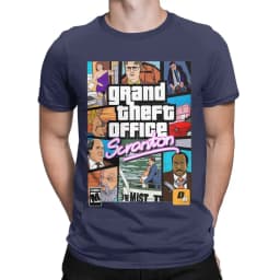 Grand Theft Office Scranton Men T Shirt The Office Fashion Tee Shirt Short Sleeve Round Collar T-Shirts Cotton New Arrival Tops