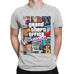 Grand Theft Office Scranton Men T Shirt The Office Fashion Tee Shirt Short Sleeve Round Collar T-Shirts Cotton New Arrival Tops