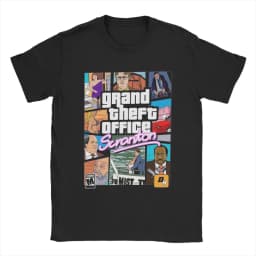 Grand Theft Office Scranton Men T Shirt The Office Fashion Tee Shirt Short Sleeve Round Collar T-Shirts Cotton New Arrival Tops