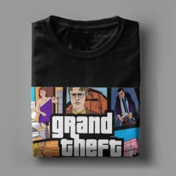 Grand Theft Office Scranton Men T Shirt The Office Fashion Tee Shirt Short Sleeve Round Collar T-Shirts Cotton New Arrival Tops