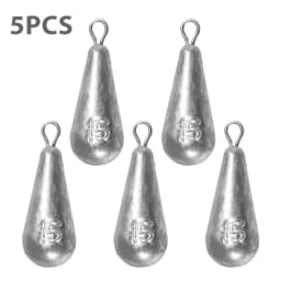 Fishing Weights Sinkers, 10 Sizes Teardrop-Shaped Fishing Lead Sinkers, Bass Casting Drop Shot Weights for Saltwater Freshwater
