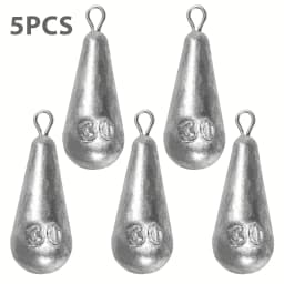 Fishing Weights Sinkers, 10 Sizes Teardrop-Shaped Fishing Lead Sinkers, Bass Casting Drop Shot Weights for Saltwater Freshwater