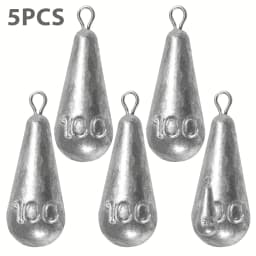 Fishing Weights Sinkers, 10 Sizes Teardrop-Shaped Fishing Lead Sinkers, Bass Casting Drop Shot Weights for Saltwater Freshwater