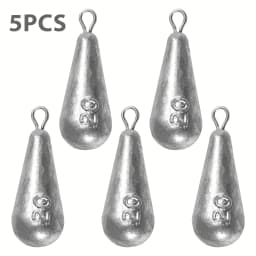 Fishing Weights Sinkers, 10 Sizes Teardrop-Shaped Fishing Lead Sinkers, Bass Casting Drop Shot Weights for Saltwater Freshwater