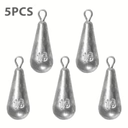 Fishing Weights Sinkers, 10 Sizes Teardrop-Shaped Fishing Lead Sinkers, Bass Casting Drop Shot Weights for Saltwater Freshwater
