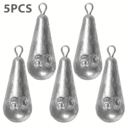 Fishing Weights Sinkers, 10 Sizes Teardrop-Shaped Fishing Lead Sinkers, Bass Casting Drop Shot Weights for Saltwater Freshwater
