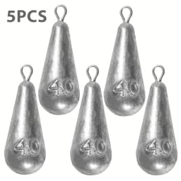 Fishing Weights Sinkers, 10 Sizes Teardrop-Shaped Fishing Lead Sinkers, Bass Casting Drop Shot Weights for Saltwater Freshwater