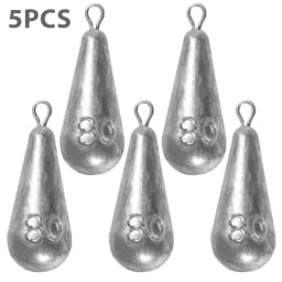 Fishing Weights Sinkers, 10 Sizes Teardrop-Shaped Fishing Lead Sinkers, Bass Casting Drop Shot Weights for Saltwater Freshwater