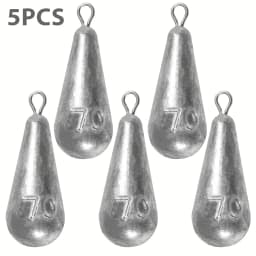 Fishing Weights Sinkers, 10 Sizes Teardrop-Shaped Fishing Lead Sinkers, Bass Casting Drop Shot Weights for Saltwater Freshwater