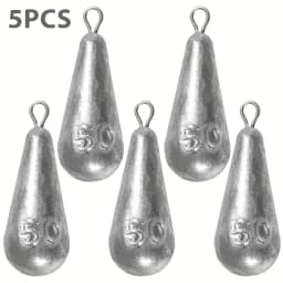 Fishing Weights Sinkers, 10 Sizes Teardrop-Shaped Fishing Lead Sinkers, Bass Casting Drop Shot Weights for Saltwater Freshwater