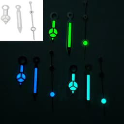 Watch Hands Silver Green Blue Luminous Hands Fit N H36 ETA2824 2836 Miyota8205 8215 821A Mingzhu DG2813 3804 Movement
