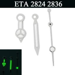 Watch Hands Silver Green Blue Luminous Hands Fit N H36 ETA2824 2836 Miyota8205 8215 821A Mingzhu DG2813 3804 Movement