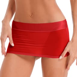 Womens Semi See-through Miniskirt Cover Ups Beachwear Solid Color Block Low Rise Sexy Pencil Mini Skirts Female Sexy Nightwear