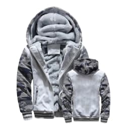 Winter Jacket Men Warm Coat Thick Fleece Male Zipper Hooded Jackets Casual Hooded Sportswear Outerwear Long Sleeves Sports Hoody