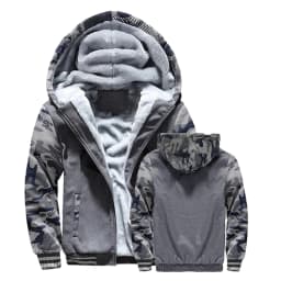 Winter Jacket Men Warm Coat Thick Fleece Male Zipper Hooded Jackets Casual Hooded Sportswear Outerwear Long Sleeves Sports Hoody