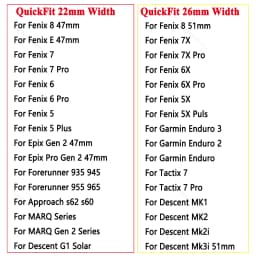 QuickFit 26mm 22mm Watch Strap For Garmin Fenix 7X 7 Pro Sapphire Solar Silicone Watchband Fenix 8 E 6X 6 Pro 5X 5 Plus Bracelet