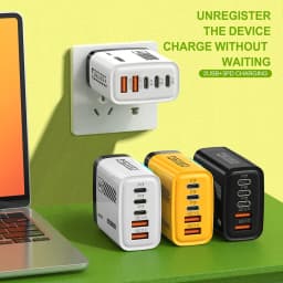 5 Ports Fast Charger Type C Quick Charge 3.0 USB C Wall Charger Adapter For iPhone 17 Pro Samsung Xiaomi mi PD USB Fast Charging