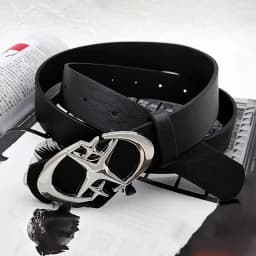 Stylish Oval Cross Metal Buckle Belt - Durable, Simple, and Universally Compatible - Unisex Gift Idea for Men and Women