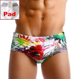 Men Swimwear Palm Multicolor Swimming Trunks Briefs Bikini Board Surf Shorts Boxer Swimsuits Waterproof Beach Sports Underwear