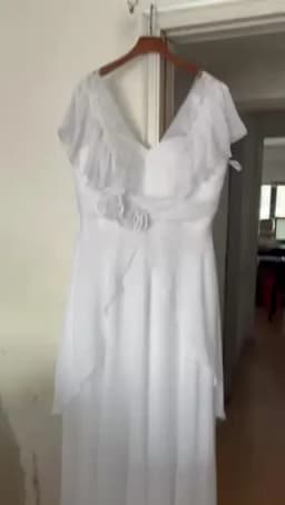 Customized Bohemian Hippie Style Wedding Dresses Beach A-line Backless Chiffon Bridal Dress Maternity Pregnant Bridal Gowns