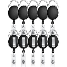 5PCS Retractable Reel ID Lanyard Name Tag Card Badge Support Key Chain Anti-Lost Clip Nurse Office Supplies