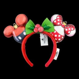 Disney Minnie Mickey Ears Headband Holiday Party Sequins Headdress Bows EARS COSTUME Headband Cosplay Plush Adult/Kids Gift
