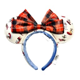 Disney Minnie Mickey Ears Headband Holiday Party Sequins Headdress Bows EARS COSTUME Headband Cosplay Plush Adult/Kids Gift