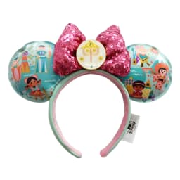Disney Minnie Mickey Ears Headband Holiday Party Sequins Headdress Bows EARS COSTUME Headband Cosplay Plush Adult/Kids Gift