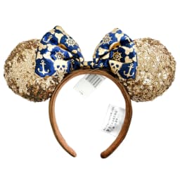 Disney Minnie Mickey Ears Headband Holiday Party Sequins Headdress Bows EARS COSTUME Headband Cosplay Plush Adult/Kids Gift