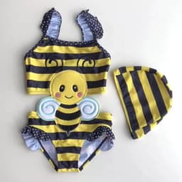 Honeyzone Child Swimsuit Pyjama Bimba Cute Bee Bikini Baby Girls Swimwear Summer Fashion Beach Suit 1-8T Swimwear Kids Naissance