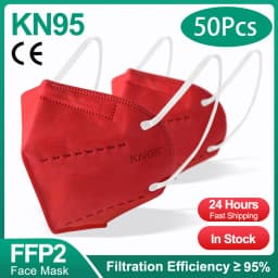 10-200Pcs FFP2 Masks KN95 Mascarillas KN95 Face Mask Filter 5Layers Mascarillas Quirurgicas Homologadas Reusable Black FFP2 Mask