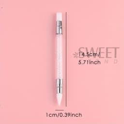 Double Head Silicone Nail Art Pen Carving Flower Sculpting Pen Adjustable Glue Stick Embossing Brush Professional Manicure Tools