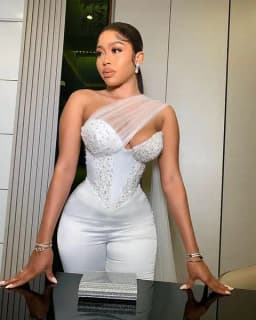 One-shoulder Prom Jumpsuit Dresses Beaded Crystal Lace-up Corset  African Aso Ebi Evening Dress Pant Suit customsized abiye