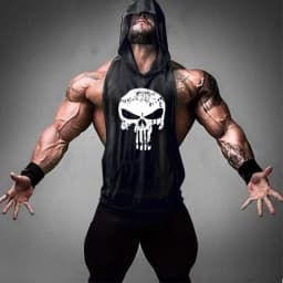 2022 New Men Bodybuilding Cotton Tank top Gyms Fitness Hooded Vest Sleeveless Shirt Summer Casual Fashion Workout Brand Clothing