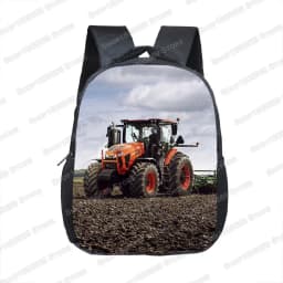 12 Inch Farm Tractor Print Children School Bags Boys Girls Kindergarten Backpack Baby Toddler Bags Kids Book Bag Gift