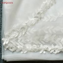 TOPQUEEN V129 Wedding Veil Short Leaf Vine Applique Edge Plain Bridal Veils One Laye Elegant Rochii Wedding Accessories Border