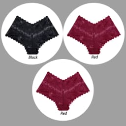 3PCS Underwear Women Sexy Lace Women Panties Seamless Hollow Out Briefs Transparent Female Underwear Breathable Lingerie