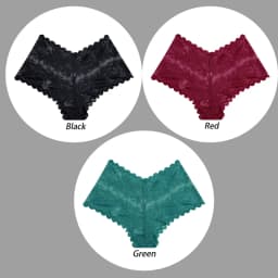 3PCS Underwear Women Sexy Lace Women Panties Seamless Hollow Out Briefs Transparent Female Underwear Breathable Lingerie