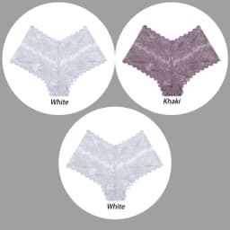 3PCS Underwear Women Sexy Lace Women Panties Seamless Hollow Out Briefs Transparent Female Underwear Breathable Lingerie