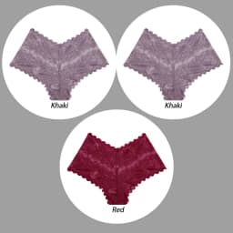 3PCS Underwear Women Sexy Lace Women Panties Seamless Hollow Out Briefs Transparent Female Underwear Breathable Lingerie