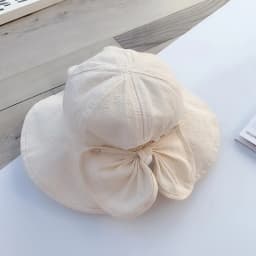 Sweet Baby Summer Hat for Girls Cotton Fruit Print Kids Bucket Hats Bowknot Princess Children Sun Cap Beach Travel 1-3Y