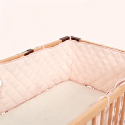 Bumpers In The Crib Crepe Plaid One-Piece Cradle Cushion Baby Bed Bar Protection Beige Cotton Soft Sleeping Baby Bed Bumper