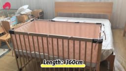 Bumpers In The Crib Crepe Plaid One-Piece Cradle Cushion Baby Bed Bar Protection Beige Cotton Soft Sleeping Baby Bed Bumper